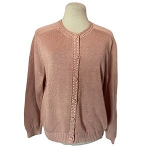 MON Repos Vintage Cardigan Pink Sweater Women's Size S